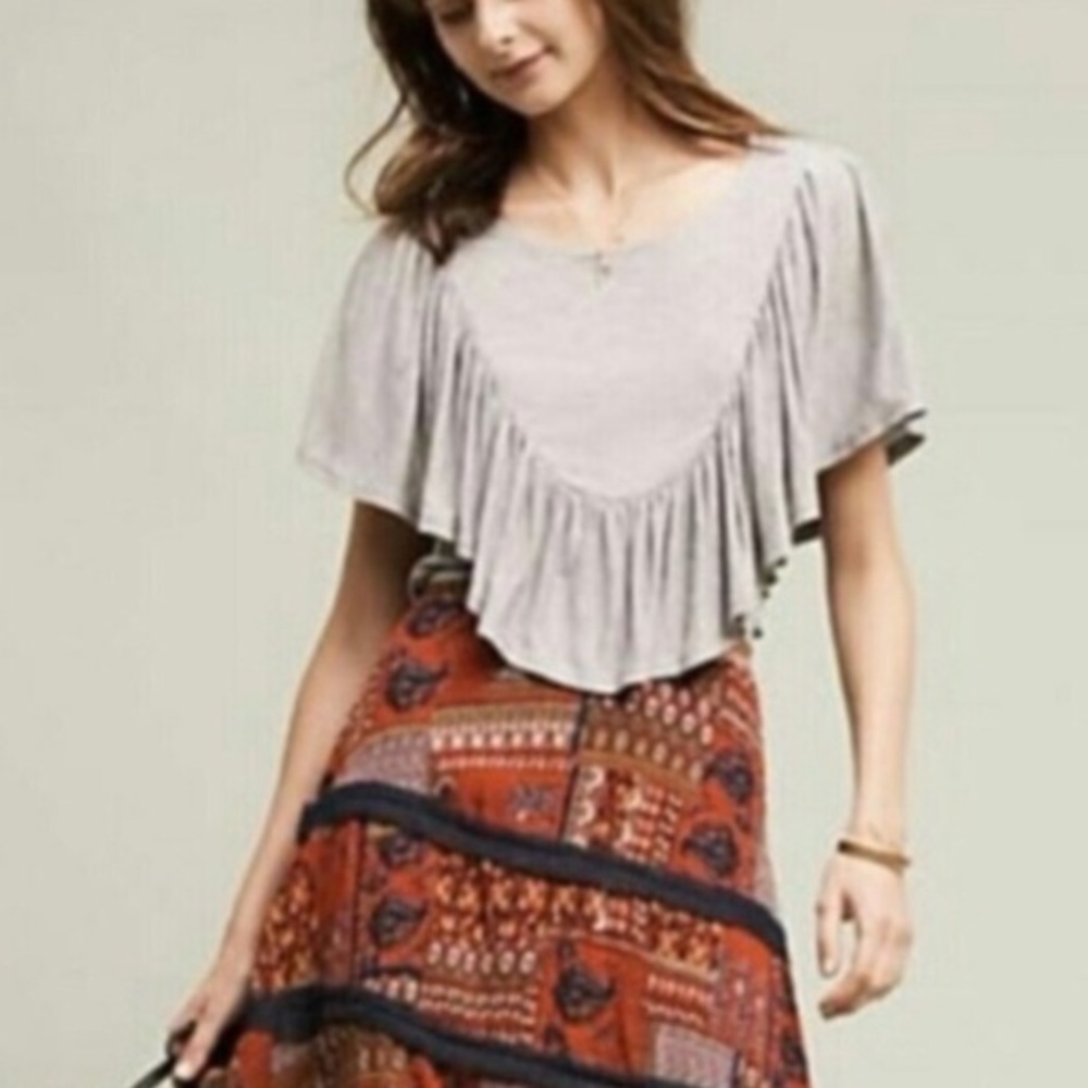 Anthropologie • Dolan Left Delon Ruffle T Shirt - Picture 4 of 7